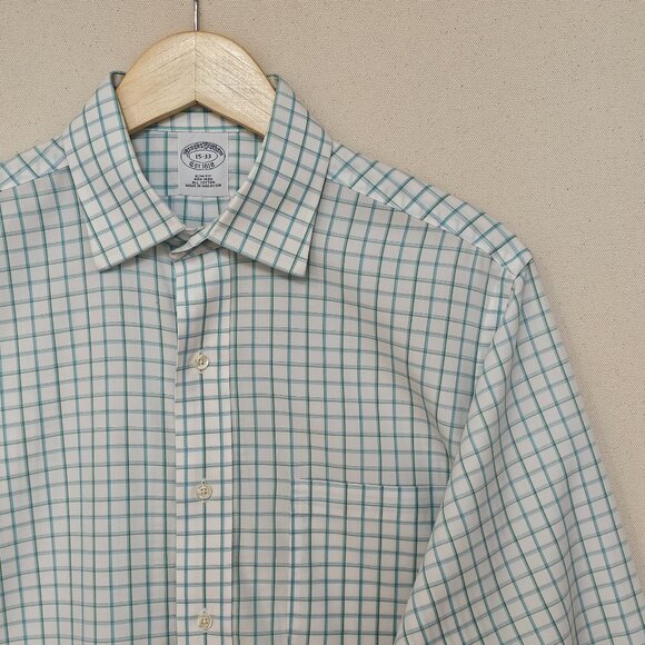 Brooks Brothers Slim Fit Non-Iron Button Down 15 - Picture 1 of 7